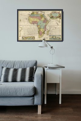 Plakat retro do salonu Mapa Afryki