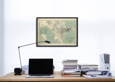 Plakat do pokoju Stara mapa Dakar Senegal