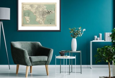 Plakat do pokoju Stara mapa Dakar Senegal