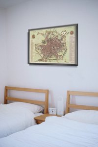 Plakat retro Stara mapa Milano Italia