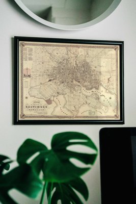 Plakat retro do salonu Stara mapa Baltimore Maryland