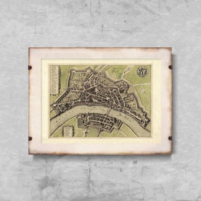 Plakat vintage do salonu Stara mapa Basilea Suisse