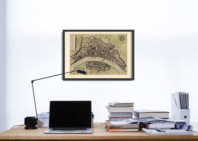 Plakat vintage do salonu Stara mapa Basilea Suisse