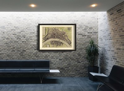 Plakat vintage do salonu Stara mapa Basilea Suisse