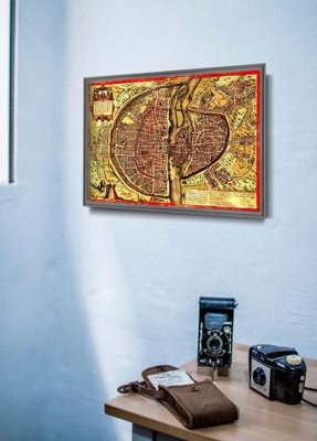 Plakat do pokoju Stara mapa Paryża
