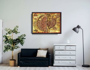 Plakat do pokoju Stara mapa Paryża