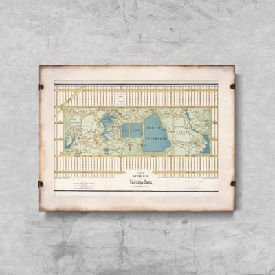 Plakat na ścianę Stara mapa Central Parku
