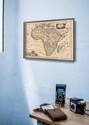 Plakat vintage do salonu Mapa Afryki
