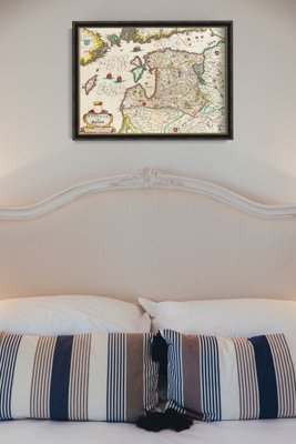 Retro plakat Mapa Livonia