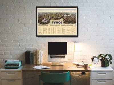 Plakat vintage do salonu Tyrol Heinricha Beranna