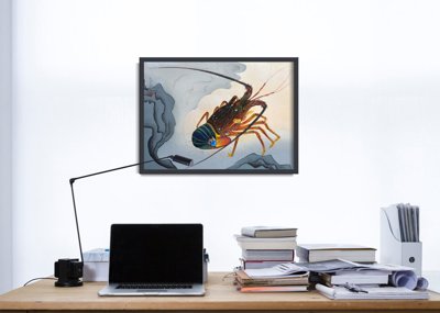 Plakat retro Rak autorstwa Ono Bakufu