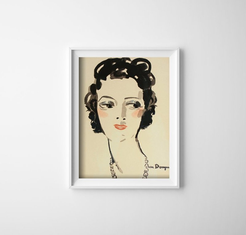 Plakat vintage Jeune Femme autorstwa Keesa van Dongena