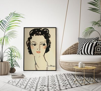 Plakat vintage Jeune Femme autorstwa Keesa van Dongena