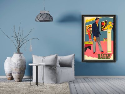 Retro plakat Reklama obuwia Bally