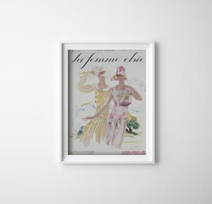 Plakat w stylu vintage Ilustracja magazynu La Femme Chic Mars
