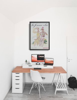 Plakat w stylu vintage Ilustracja magazynu La Femme Chic Mars