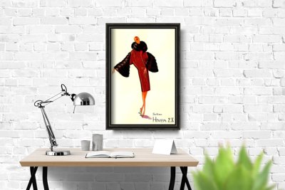 Plakat retro do salonu Fashion Winter Sultan