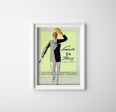 Plakat w stylu vintage Moda męska