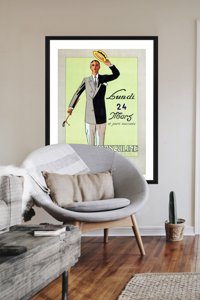 Plakat w stylu vintage Moda męska