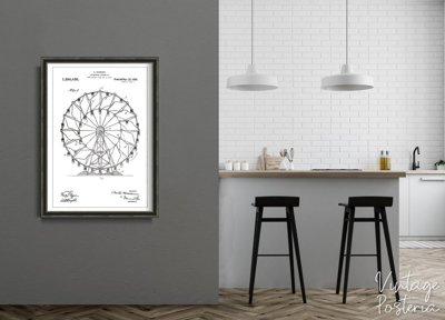 Plakat do pokoju Ferris Wheel Hermann Patent