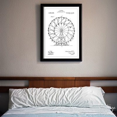 Plakat do pokoju Ferris Wheel Hermann Patent
