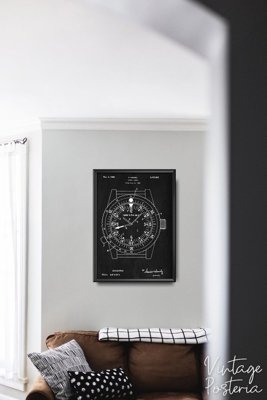 Plakat w stylu vintage Zegar patentowy Rolex Wessel