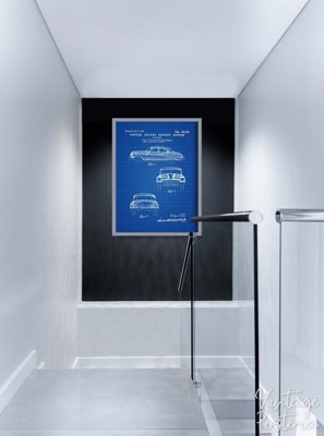 Plakat retro do salonu General Motors Automobile Patent Earl