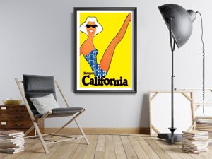 Plakatyw stylu retro California Travel
