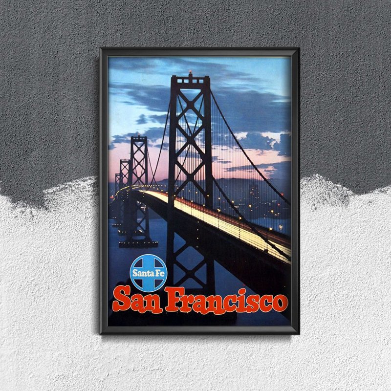 Plakatyw stylu retro San Francisco