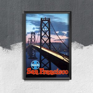Plakatyw stylu retro San Francisco