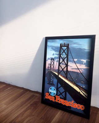 Plakatyw stylu retro San Francisco