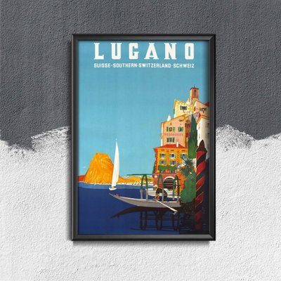 Plakat vintage Szwajcaria Lugano
