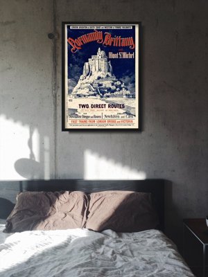 Plakatyw stylu retro Vintage Mont-St Michel France