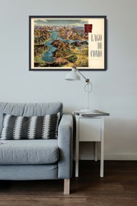 Plakat do pokoju Lago di Como Italia przez Heinrich Berann
