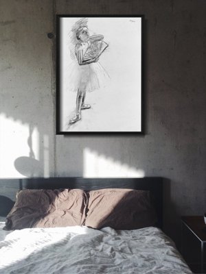 Plakat do pokoju Tancerz z fanem Edgar Degas