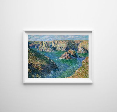 Plakat retro do salonu Port Donnant Belle Ile Claude Monet