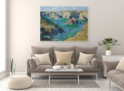 Plakat retro do salonu Port Donnant Belle Ile Claude Monet
