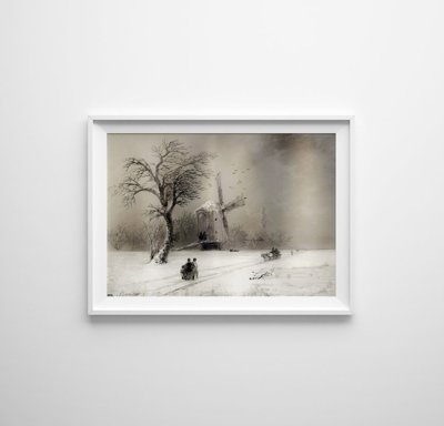 Plakatyw stylu retro Sztorm Ivan Aivazovsky