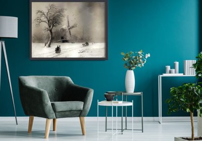 Plakatyw stylu retro Sztorm Ivan Aivazovsky