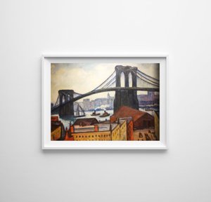 Plakat retro Most Brookliński Samuela Halperta