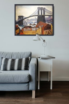 Plakat retro Most Brookliński Samuela Halperta