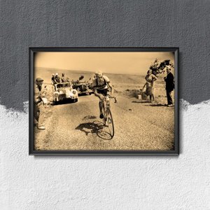 Plakat retro Fotografia Tour de France Charly Gaul