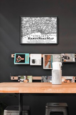 Plakatyw stylu retro Ścieżki rowerowe Mapa Toronto