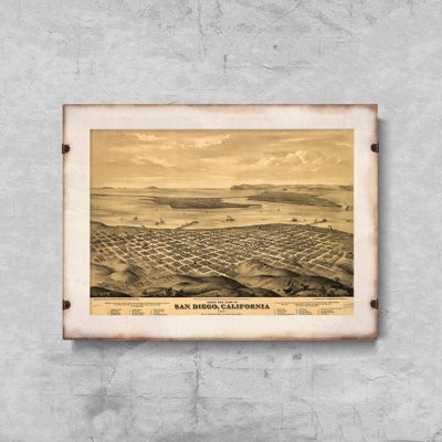 Plakat do pokoju Mapa San Diego w Kalifornii