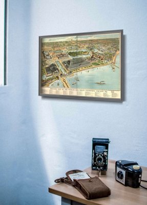 Plakat w stylu vintage Stara mapa Kolumbii