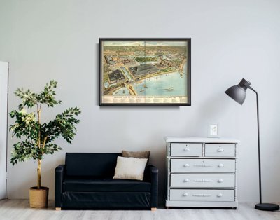 Plakat w stylu vintage Stara mapa Kolumbii