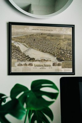 Plakat vintage do salonu Stara mapa miasta Osaka