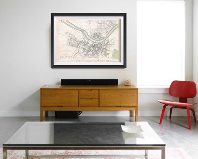 Retro plakat Archiwalna mapa Tokio w Japonii