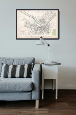 Retro plakat Archiwalna mapa Tokio w Japonii