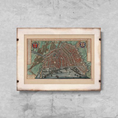 Plakat retro Amsterdam Holandia